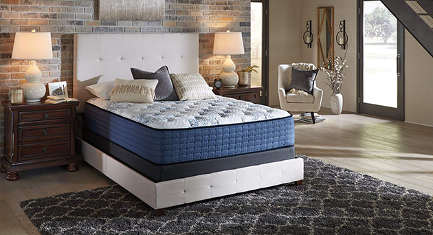 Mt Dana Firm White,Blue Full Mattress